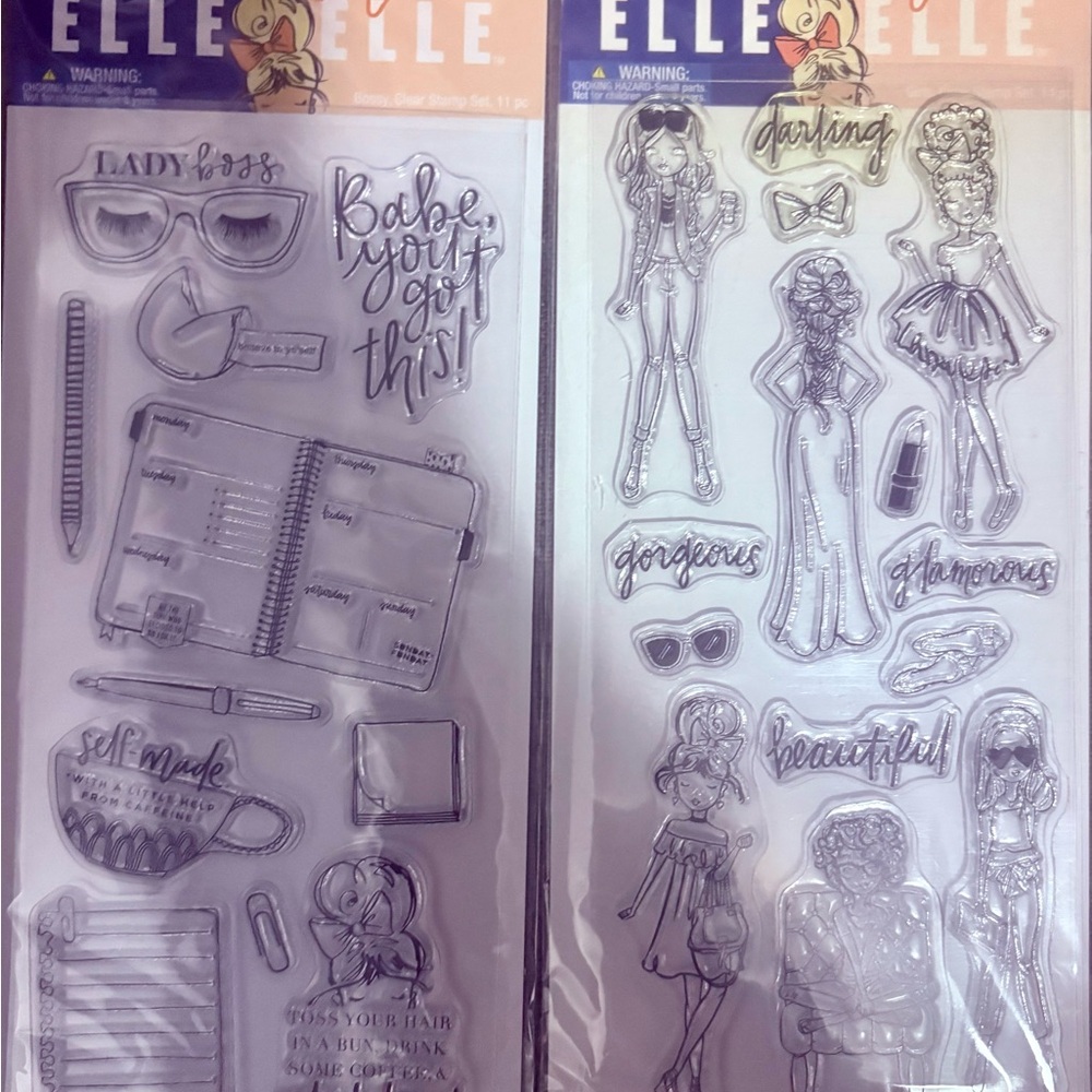 Elle Oh Elle Clear Stamps Bundle – Bossy + Girls